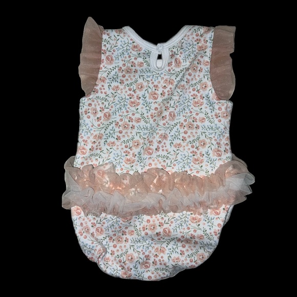 White and floral tutu onesie 6-9 months - Picture 2 of 2